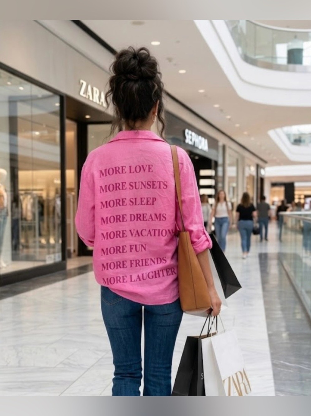 Sundry Bright Pink Button-Up Shirt-S